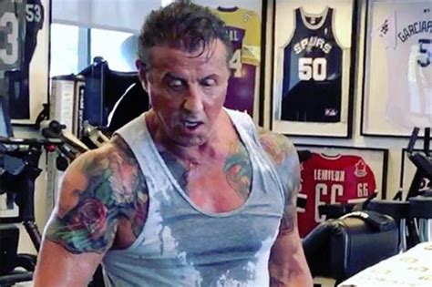 sylvester stallone gets ripped for rambo