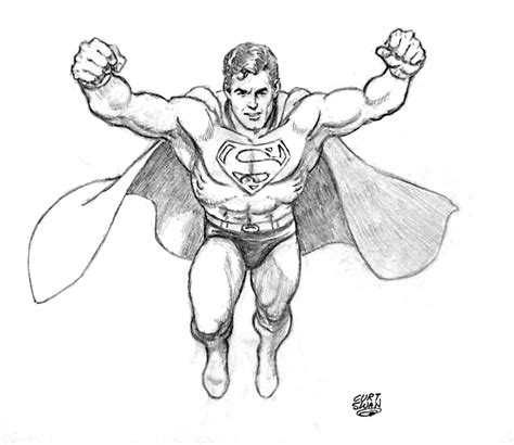 cartoon superman drawing  getdrawings