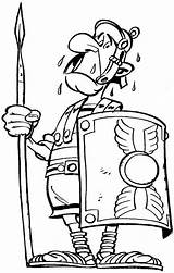 Roman Soldier Coloring Asterix sketch template
