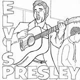 Presley Colorir sketch template