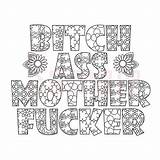 Coloring Pages Adult Swear Book Sweary Swearing Profanity Books Sheets Insulting Word Adults Printable Fuck Mother Printables Color Etsy Bi sketch template