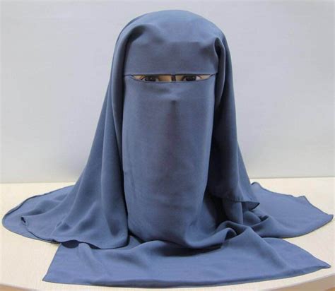 muslim black face cover veil  layers women hijab burqa niqab arab