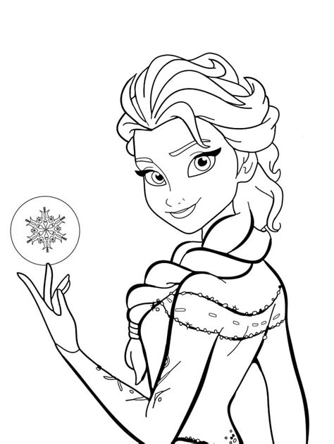 pretty elsa coloring page  printable coloring pages  kids