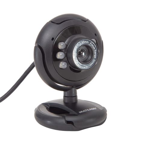 Webcam Preta Da Multilaser Com Micrfone Usb