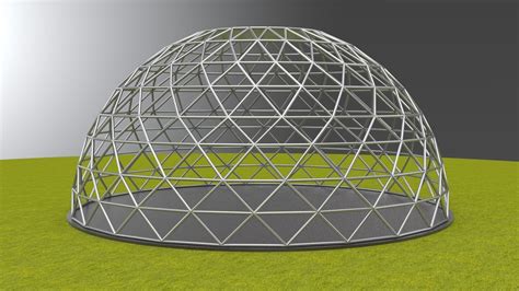 geodesic dome large dome frame structure  model cgtrader