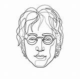 Lennon John sketch template