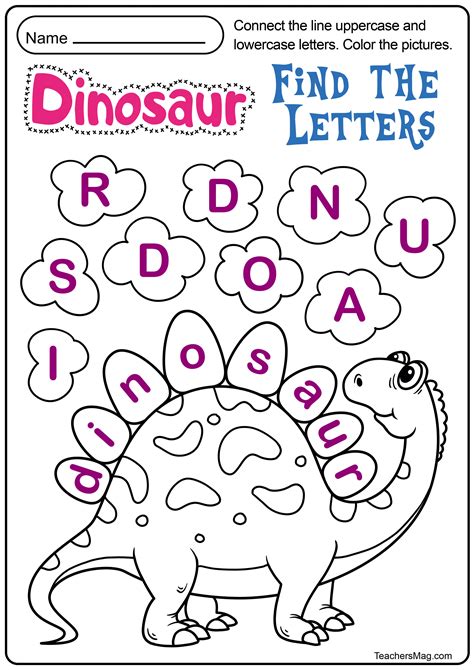 dinosaur worksheets  preschool bilscreen