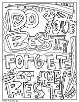 Testing Quotes Coloring Pages Educational Encouragement Printable Do Classroom Quote Classroomdoodles Rest Forget Colouring Doodles Kids Sheets Adult Try Choose sketch template