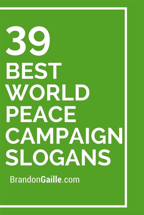 75 Best World Peace Campaign Slogans Catchy Slogans Peace Slogans