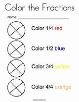 Fractions Coloring Color Pages Worksheets Grade Math Maths Kids Twistynoodle Number Print Favorites Login Add Homeschooling sketch template