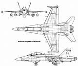 Hornet 18 Blueprint Mcdonnell Douglas Fa F18a 3d sketch template