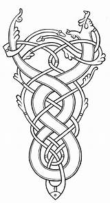 Viking Wikinger Keltische Knotwork Symbole Anglo Saxon Knots Drache Germanische Mythologie Keltischer sketch template