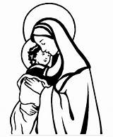 Mary Coloring Christmas Pages Bible Jesus Mother Religious Drawing Virgin Kids Drawings Joseph Colouring Clip Baby Draw Sheets Popular Stencil sketch template