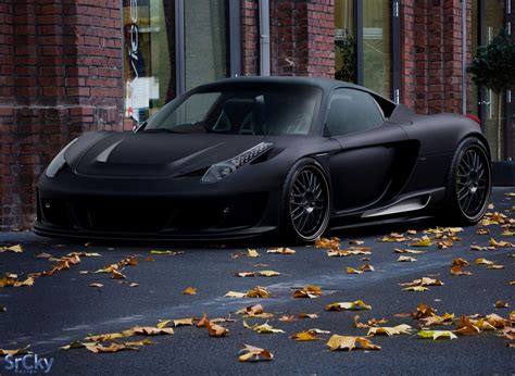 matte black  customized  widebody ferrari  italia sport