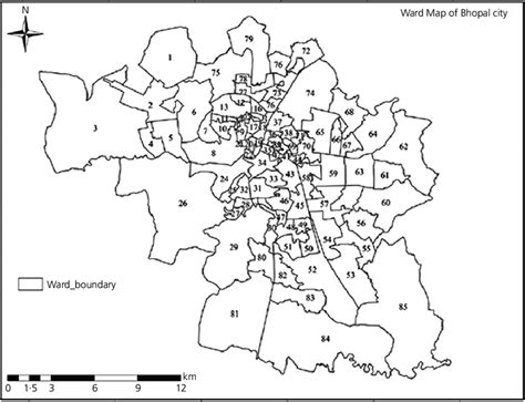 ward map  bhopal city  scientific diagram