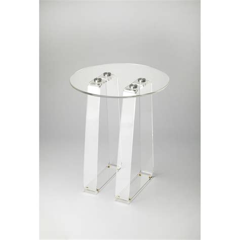 blanca clear acrylic side table clear acrylic