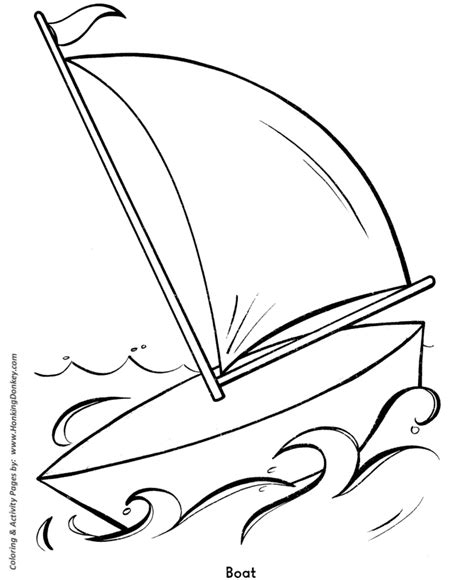 easy shapes coloring pages sailboat easy coloring activity pages