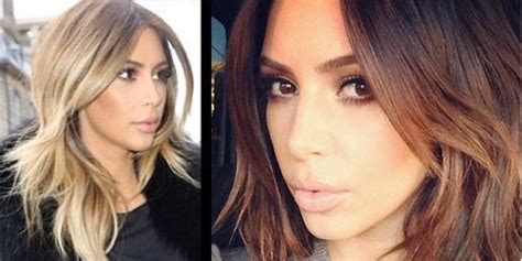 kim kardashian goes back to brunette