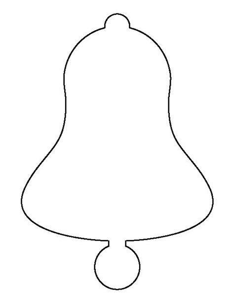 bell pattern   printable outline  crafts creating stencils