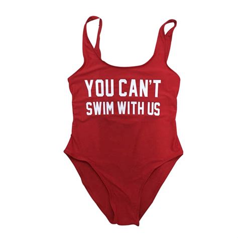 sexy one piece swimsuit thong red lips print swimwear women bathing