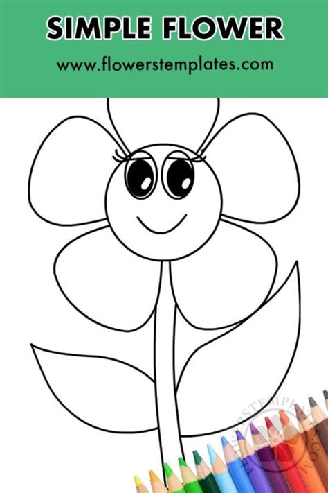 flower coloring page  kids flowers templates
