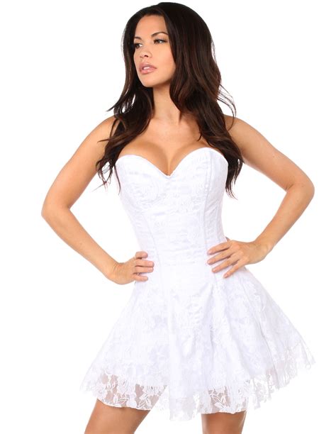 lavish white lace corset dress lover s lane
