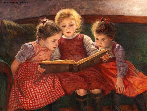 Walter Firle 1859 1929 Three Reading Girls Sofi Flickr