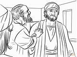 Ananias Saul Paulus Becomes Silas Supercoloring Sauls Biblia Timoteo Colorir sketch template