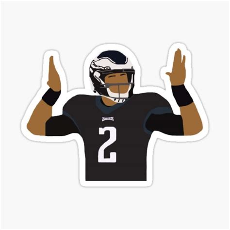 jalen hurts eagles sticker decal  football philly etsy