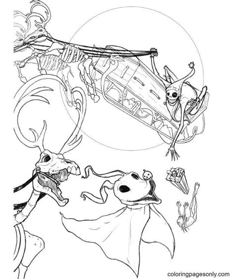 nightmare  christmas coloring pages  printable coloring pages