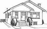 Colouring Houses Craftsman Revival Bungalows sketch template