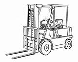 Truck Coloring Pages Semi Forklift Fork Lift Drawings Clipart Kids Sketch Trucks Clip Equipment Cliparts Library Boys Pallet Front Storage sketch template