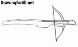 Crossbow Draw Drawing Trigger Details Erase Part Groove Nut Unnecessary Flight Lines Such Front sketch template