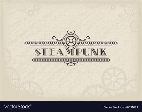 steampunk label royalty  vector image vectorstock
