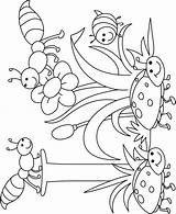 Coloring Pages Insect Kids Bug Printable Preschool Bugs Cute Insects Coloring4free Sheet Garden Ladybug Birds Color Lightning Spring Drawing Letter sketch template