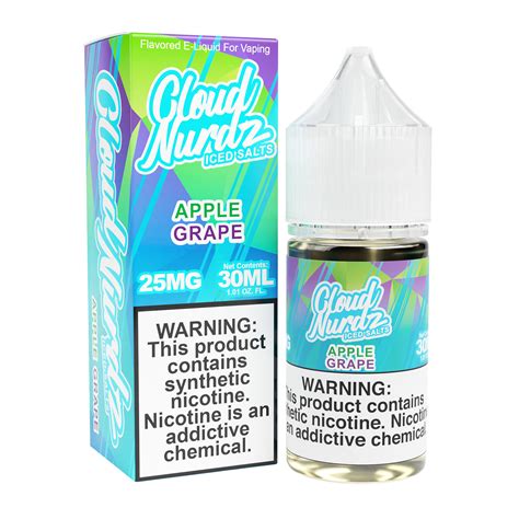 cloud nurdz synthetic salt grape apple iced ml
