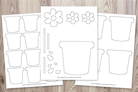 printable flower pot templates  adorable mothers day crafts