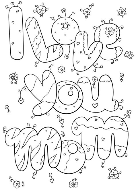 love  mom coloring pages  worksheets mothers day coloring