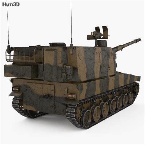 type 99 155 mm self propelled howitzer 3d model military on hum3d