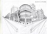 Perspective Point Drawing Two Drawings Plan Lesson School Pt Building City Projects Draw Linear перспектива Foundation Architecture Ca Plans архитектурные sketch template