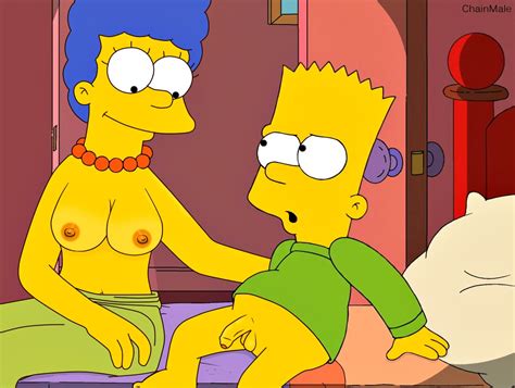xbooru bart simpson chainmale marge simpson tagme the simpsons yellow skin 369425