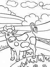 Koe Vaca Kleurplaat Landschap Kleurplaten Leukekleurplaten Dibujosparaimprimir Koeien één Leuke Melken sketch template