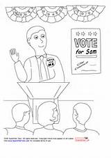 Election Coloring Pages Getdrawings Getcolorings sketch template