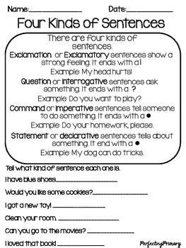 kinds of sentences kinds of sentences sentences