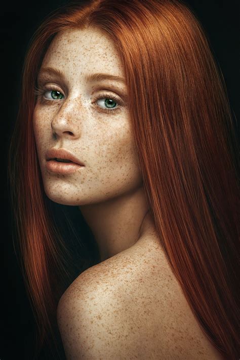 Beautiful Freckles Red Haired Beauty Red Hair Woman