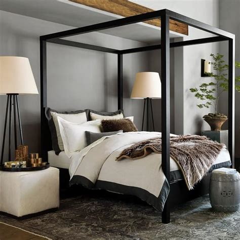 keating canopy bed  black