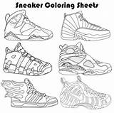 Coloring Pages Sneaker Nike Yeezy Template sketch template