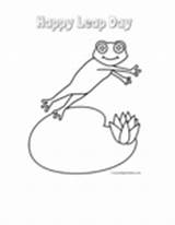 Frog Lily Pad Coloring Animals sketch template
