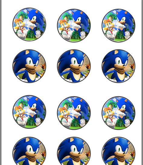 sonic cupcake toppers printable