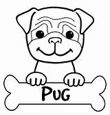 Coloring Pug Pages Kids sketch template